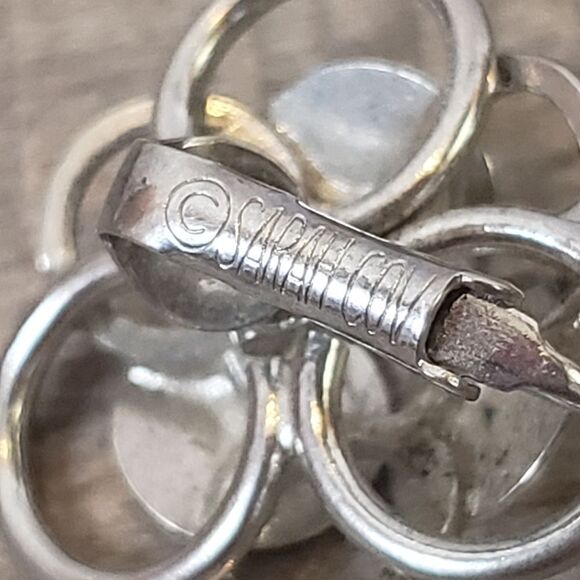 VINTAGE SARAH COVENTRY Art Deco Circles Clip-on Earrings - Picture 6 of 7